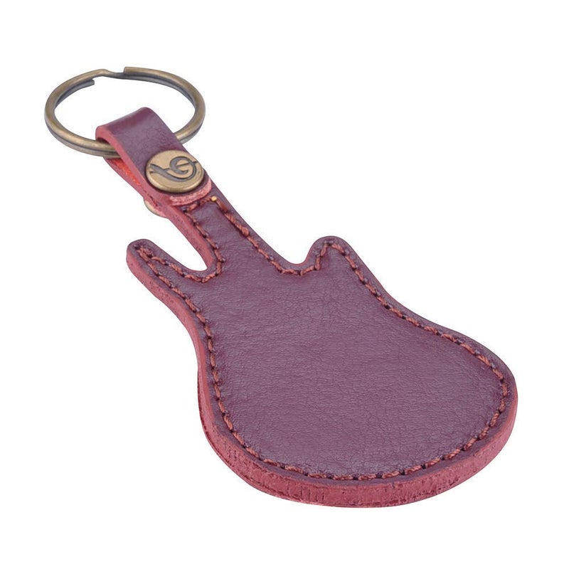 KingPoint Leather Guitar Picks Case with Keychain & 5 Pcs Plectrums - Coffee Color - Image 4
